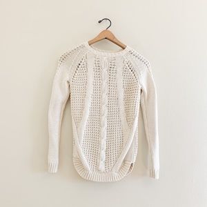 Tahari Girls Cable Knit Metallic Glitter Sweater L